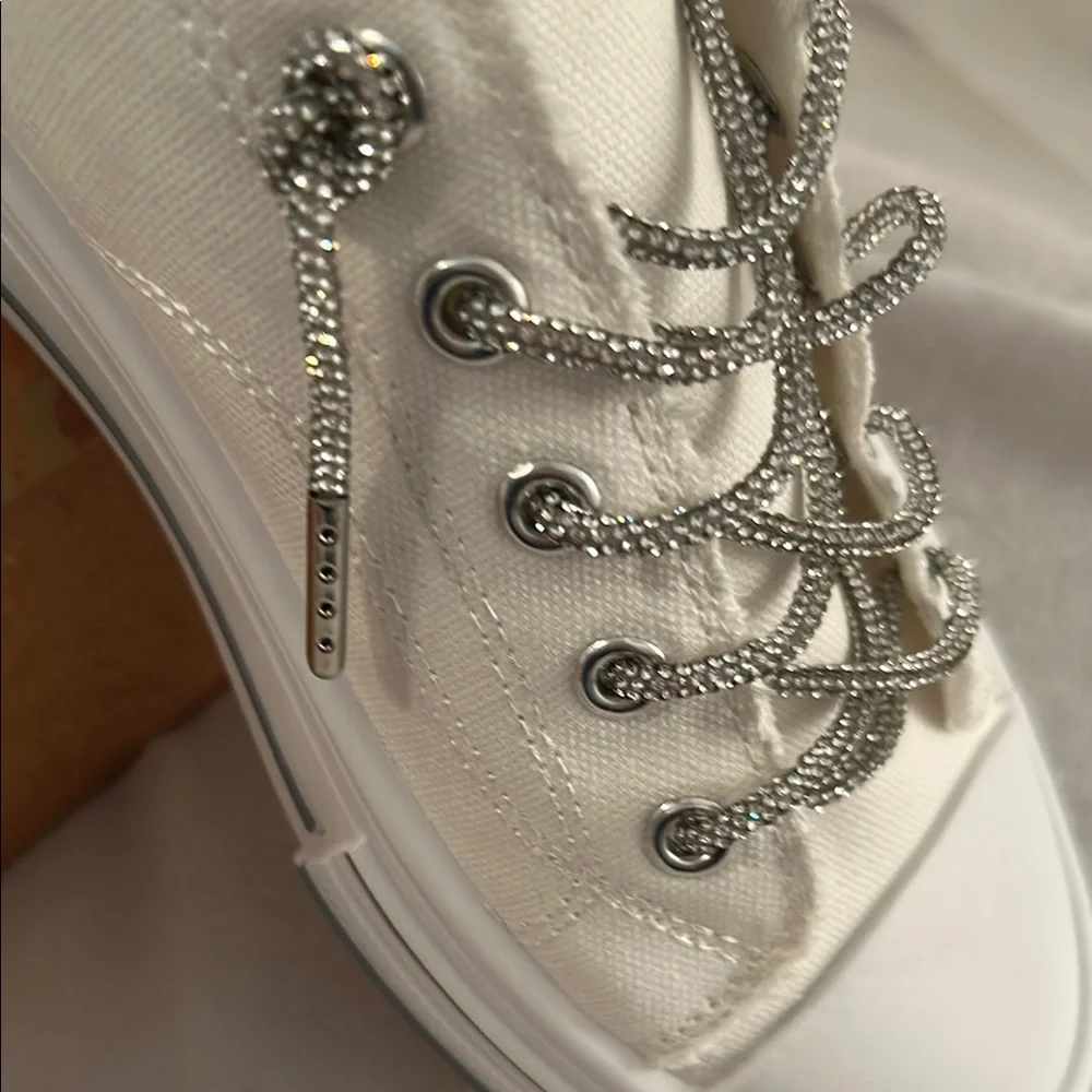 White Canvas Sneakers - Picture 2 of 8